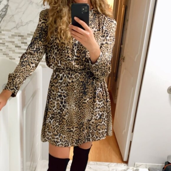 Zadig & Voltaire Leopard long sleeve dress - Picture 5 of 5